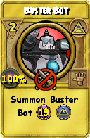Wizard101 Myth spell card: Buster Bot, Spell ID 18122