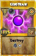 Wizard101 Sun spell card: Constrain, Spell ID 18128