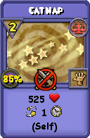Wizard101 Balance spell card: Cat Nap, Spell ID 18065