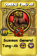 Wizard101 Myth spell card: General Tung-Ak, Spell ID 18009
