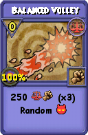 Wizard101 Balance spell card: Balanced Volley, Spell ID 18015